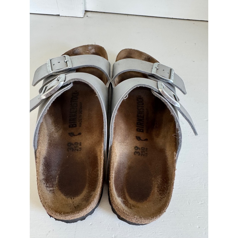 Birkenstock Arizona metallic silver sandals size 39 (8-8.5) - Picture 6 of 10